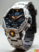 FWS-11001-YR Attirerox Black Silver Men's Watch.